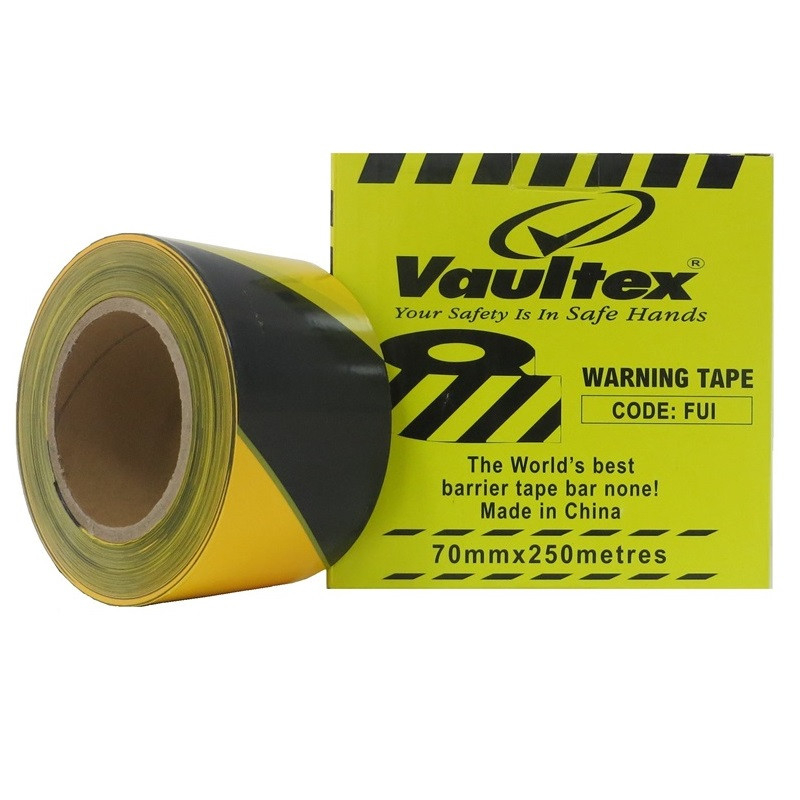 FUI - VAULTEX BLACK & YELLOW WARNING TAPE (70mm X 250meters)