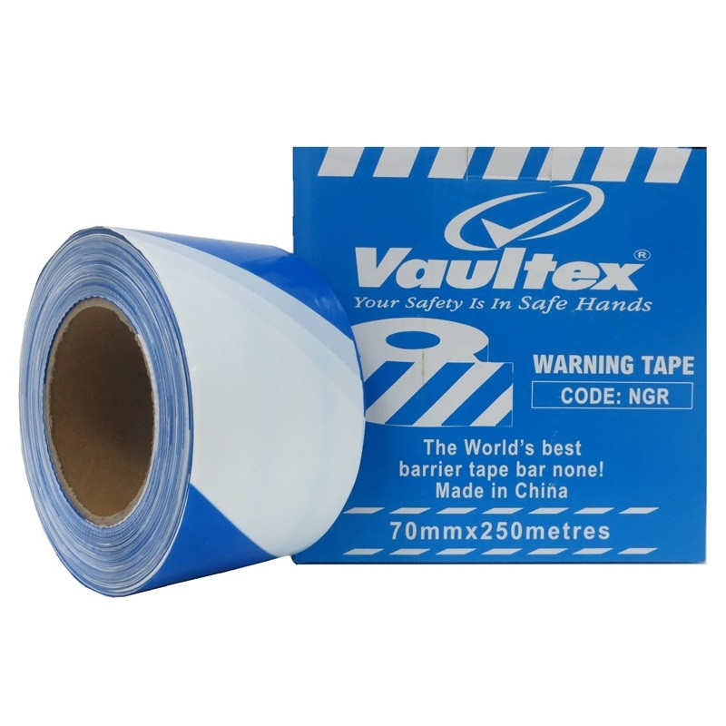 NGR - VAULTEX BLUE & WHITE WARNING TAPE (70mm X 250meters)